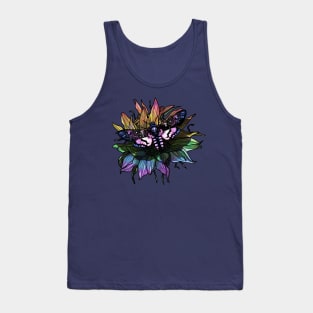 Sunflower And Moth Tank Top